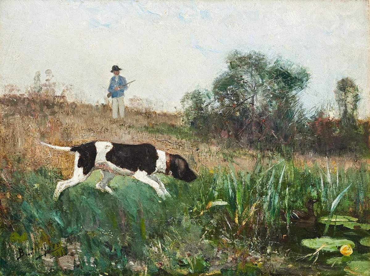 hunting dog painting